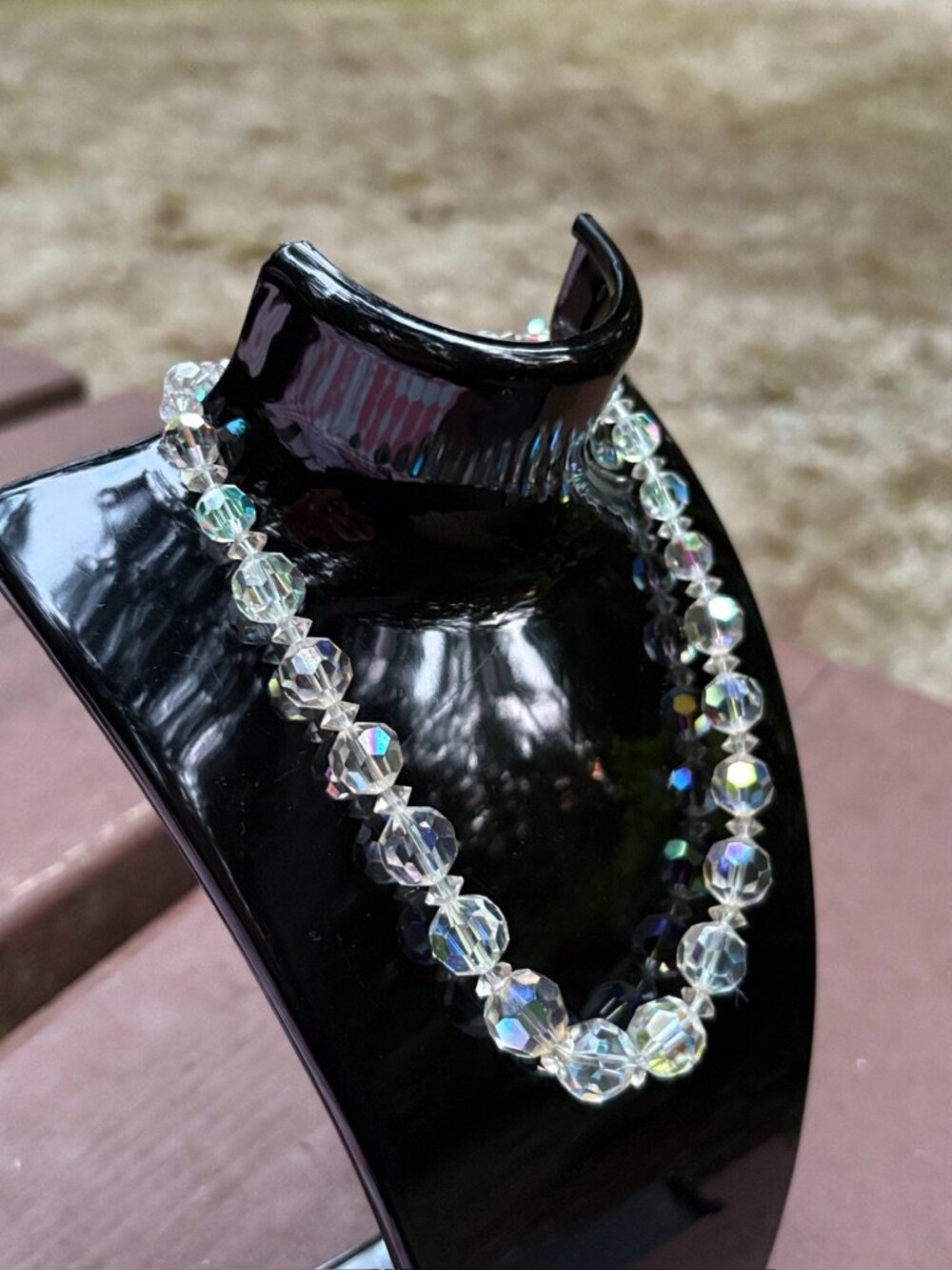 Vintage Aurora Borealis Crystal Necklace